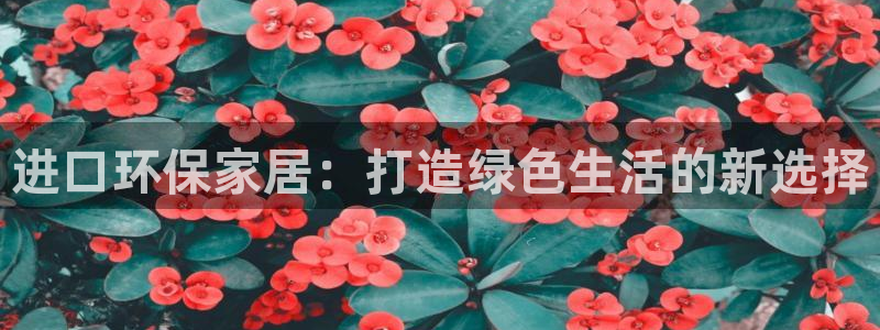 杏耀app怎样申请：进口环保家居：打造绿色生活的新选择