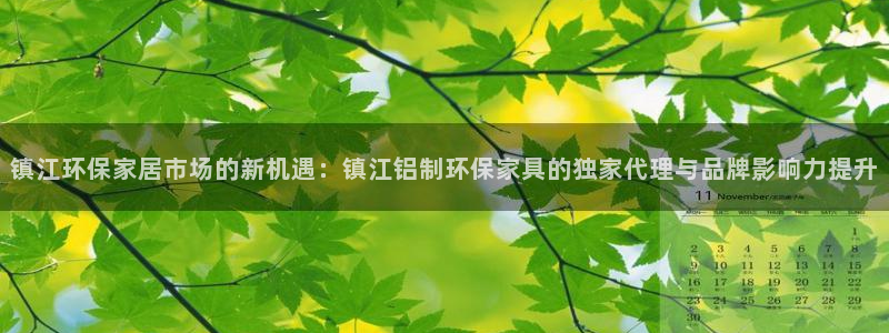 杏耀平台的专用通道：镇江环保家居市场的新机遇：镇江铝制环保家