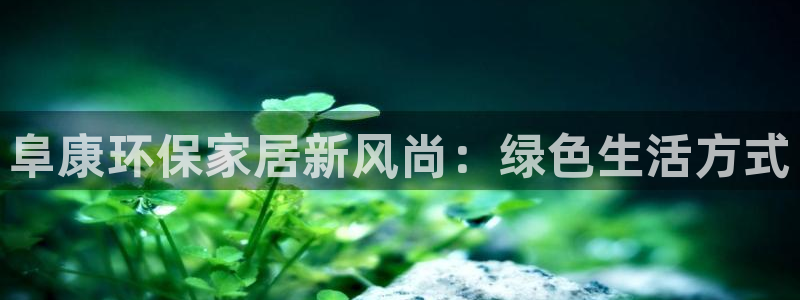 杏耀官网登陆：阜康环保家居新风尚：绿色生活方式