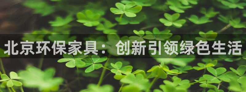 杏耀平台官方登陆：北京环保家具：创新引领绿色生活