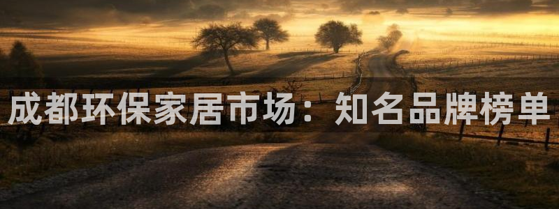 杏耀官网注册地址：成都环保家居市场：知名品牌榜单